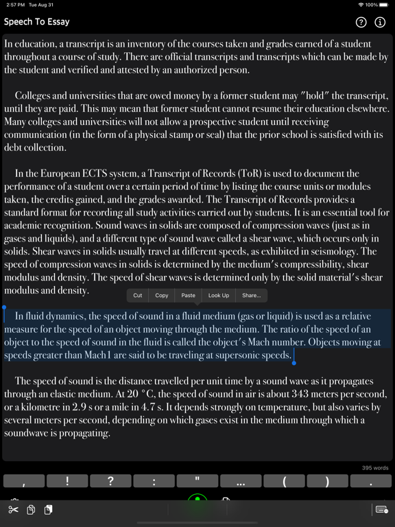 Speech_To_Essay iPadOS App Screenshot 7