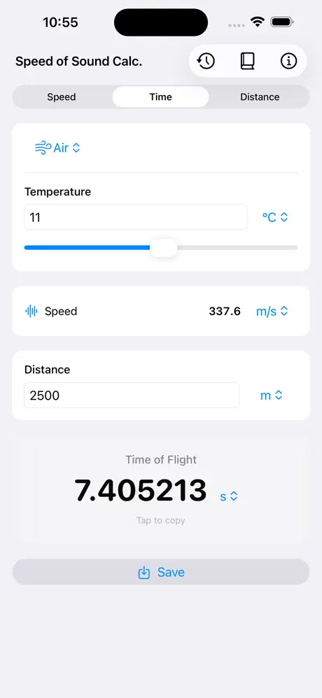Speed_of_Sound_Calculator iOS App Screenshot 2