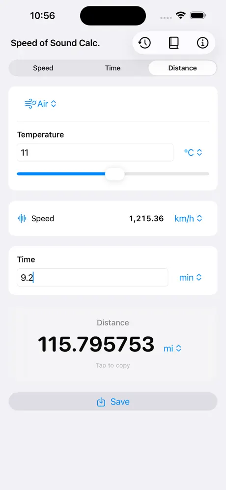 Speed_of_Sound_Calculator iOS App Screenshot 3