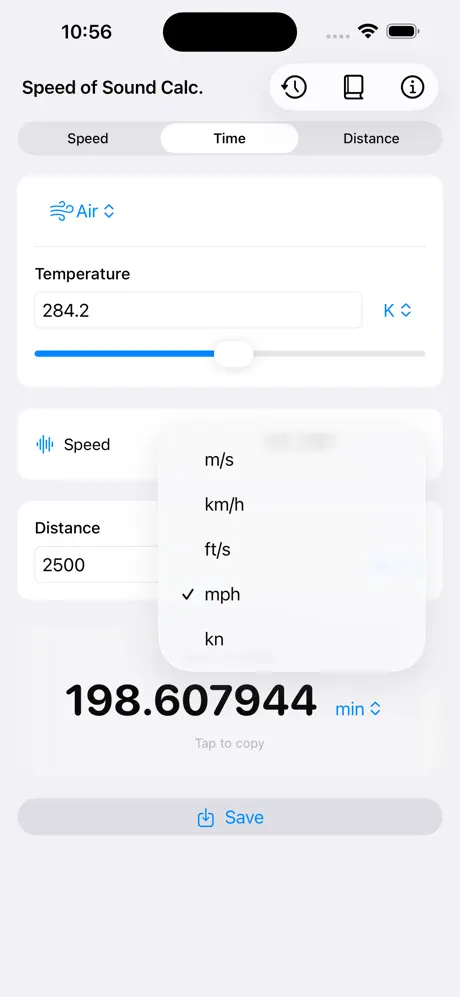 Speed_of_Sound_Calculator iOS App Screenshot 4