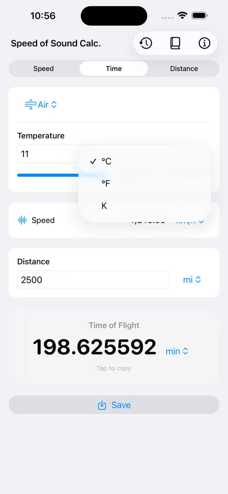 Speed_of_Sound_Calculator iOS App Screenshot 5