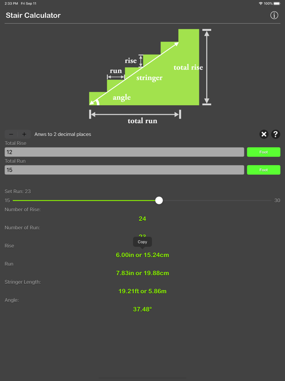 Stair_Calculator_Plus iPadOS App Screenshot 6
