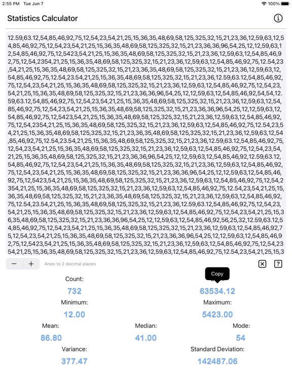 Statistics_Calculator_Plus iPadOS App Screenshot 4