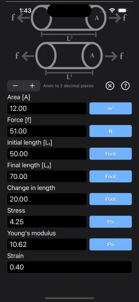 Stress_Strain_Calculator iOS App Screenshot 6