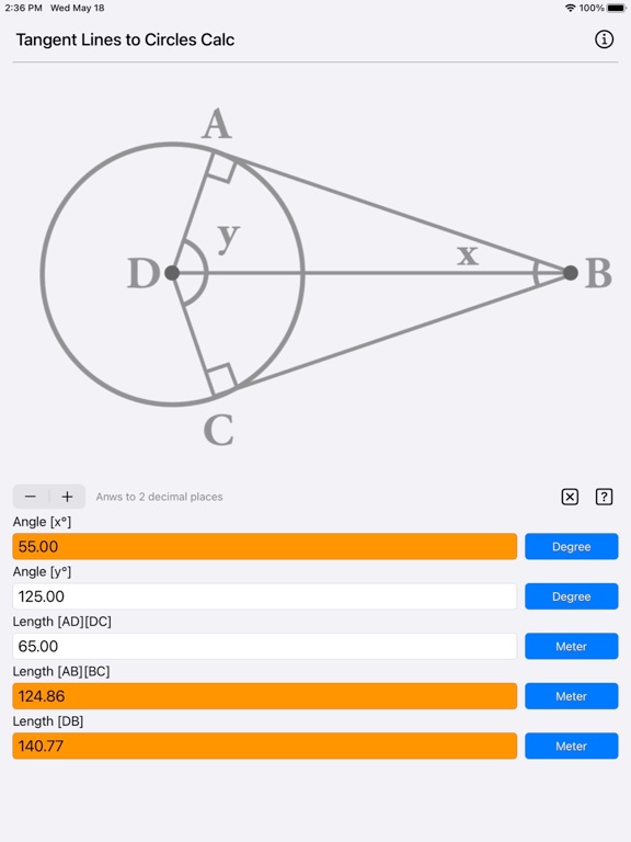 Tangent_Lines_to_Circles_Calc iPadOS App Screenshot 5