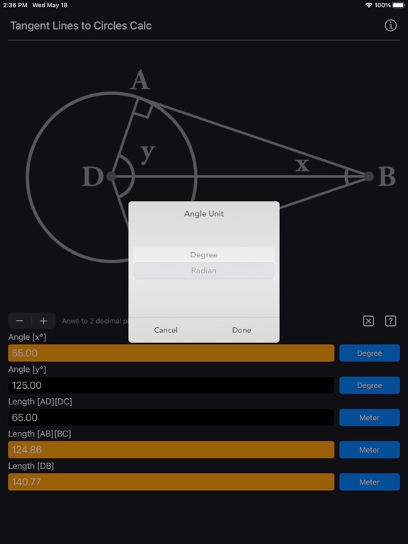 Tangent_Lines_to_Circles_Calc iPadOS App Screenshot 6