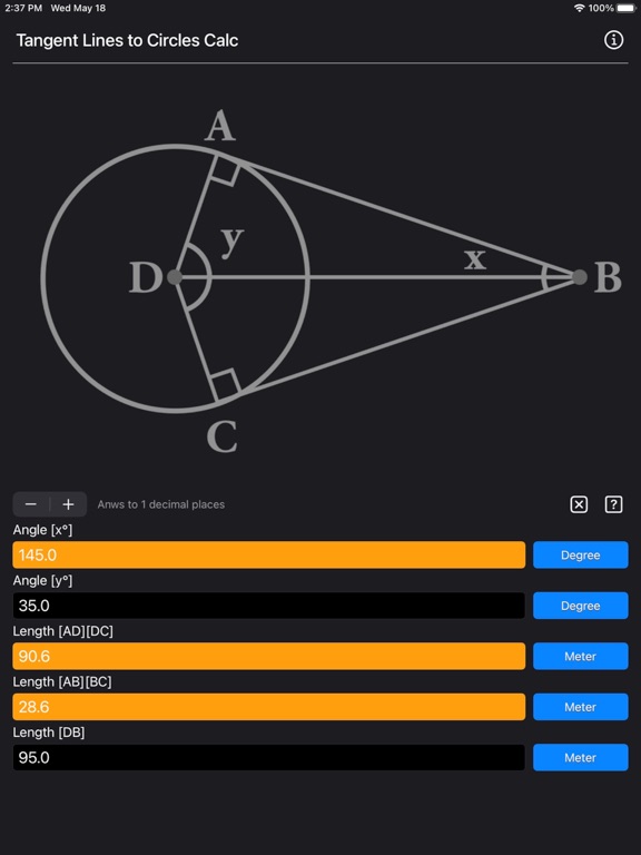 Tangent_Lines_to_Circles_Calc iPadOS App Screenshot 8