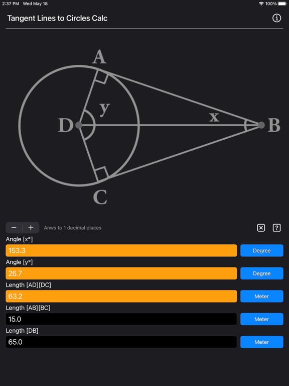Tangent_Lines_to_Circles_Calc iPadOS App Screenshot 9