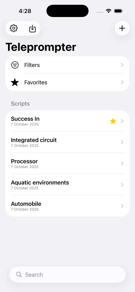 Teleprompter_Studio iOS App Screenshot 1