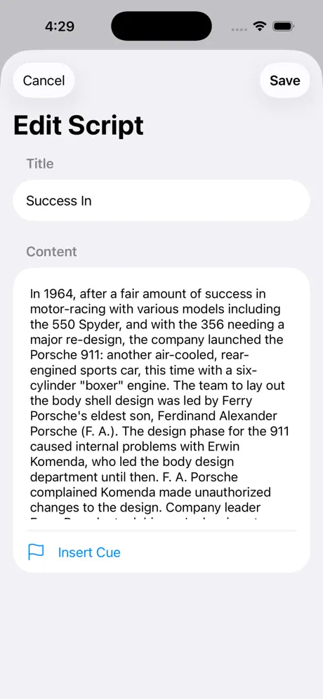 Teleprompter_Studio iOS App Screenshot 4