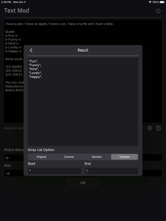 Text_Mod iPadOS App Screenshot 3