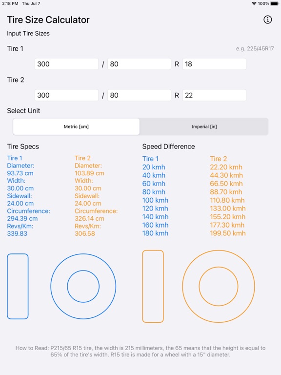 Tire_Size_Calculator_Plus iPadOS App Screenshot 10