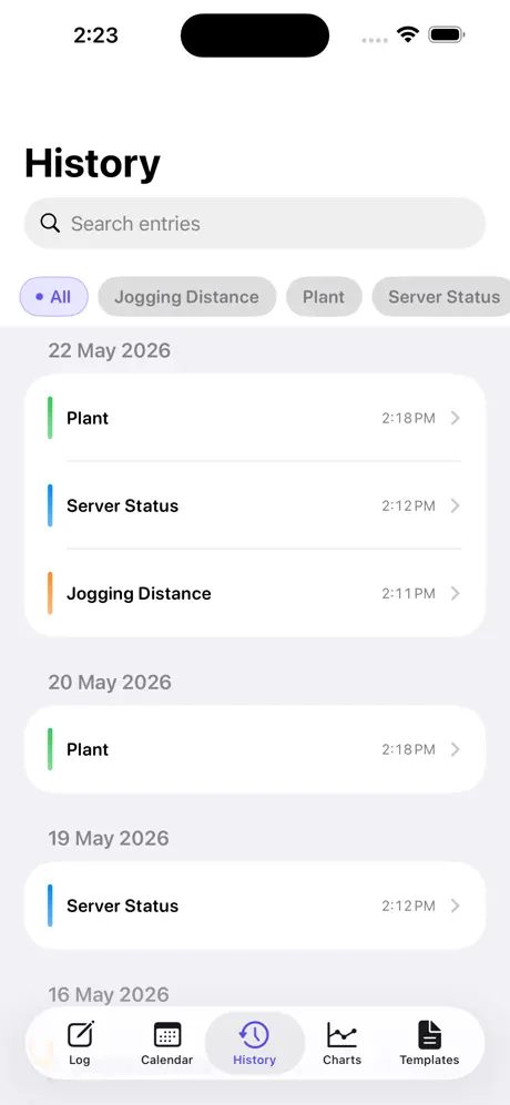 Trackly iOS App Screenshot 3