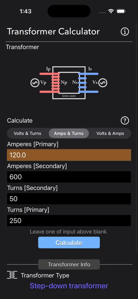 Transformer_Calculator_Plus iOS App Screenshot 5