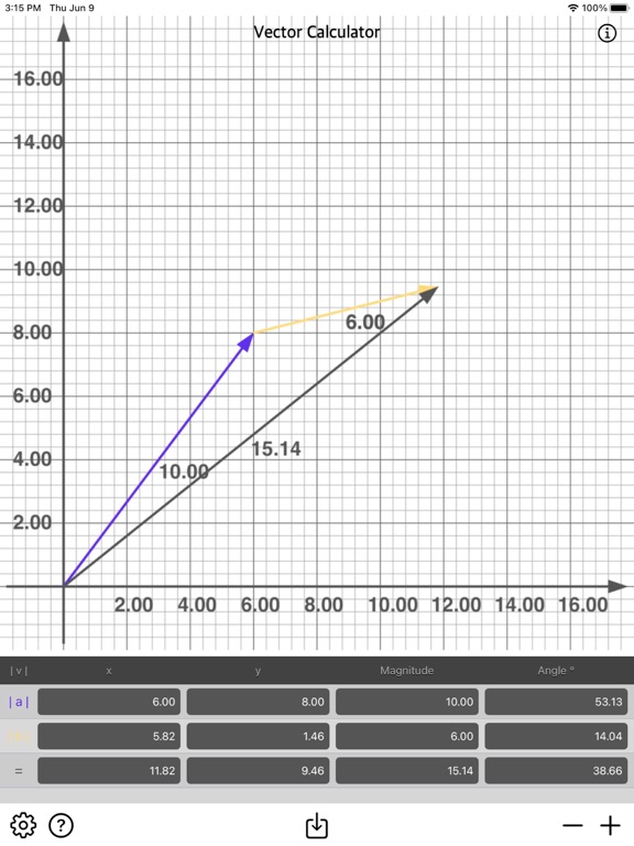 Vector_Calculator_Plus iPadOS App Screenshot 2
