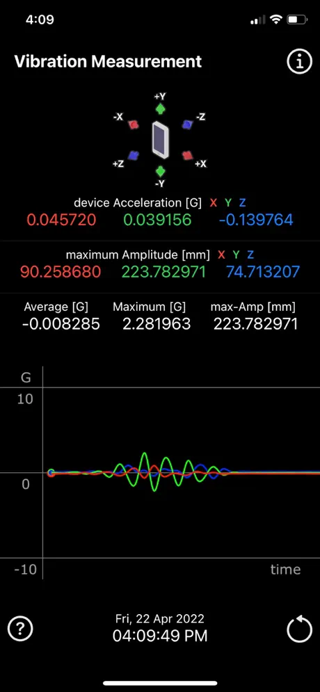 Vibration_Measurement iOS App Screenshot 3
