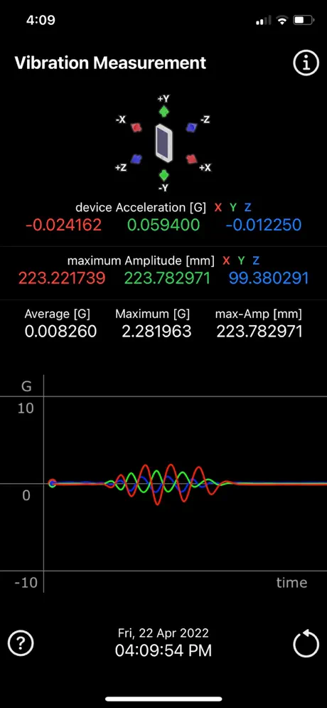 Vibration_Measurement iOS App Screenshot 4