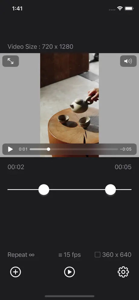 Video2Gif_Plus iOS App Screenshot 1