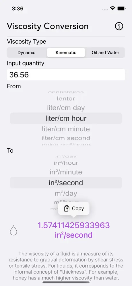 Viscosity_Conversion iOS App Screenshot 5