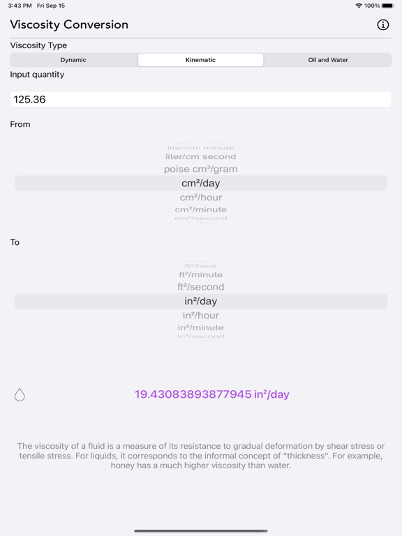 Viscosity_Conversion iPadOS App Screenshot 4