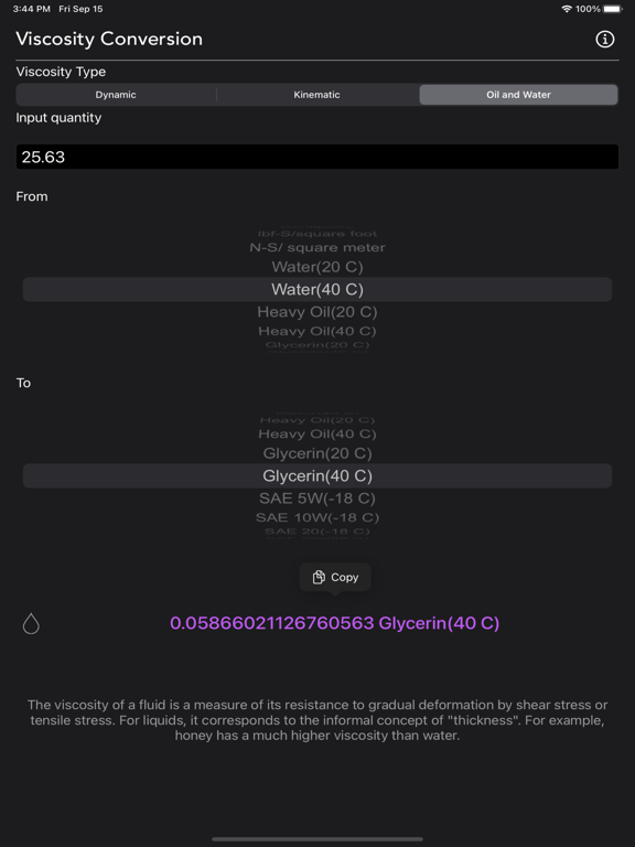 Viscosity_Conversion iPadOS App Screenshot 6