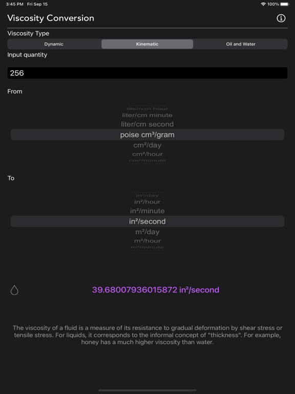 Viscosity_Conversion iPadOS App Screenshot 8