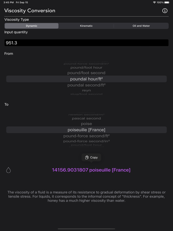 Viscosity_Conversion iPadOS App Screenshot 9