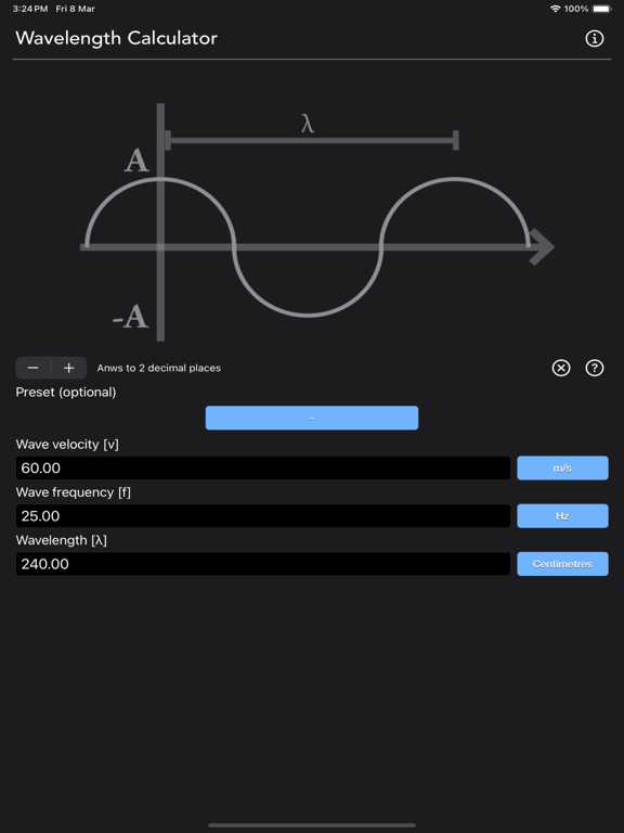 Wavelength_Calculator iPadOS App Screenshot 10