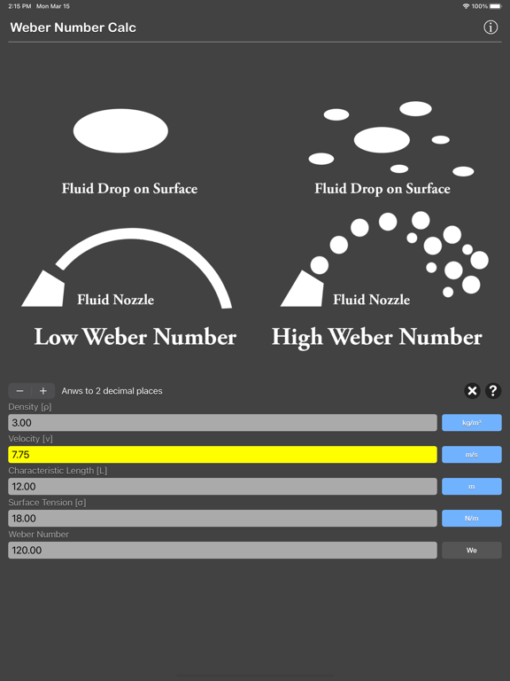 Weber_Number_Calculator iPadOS App Screenshot 5