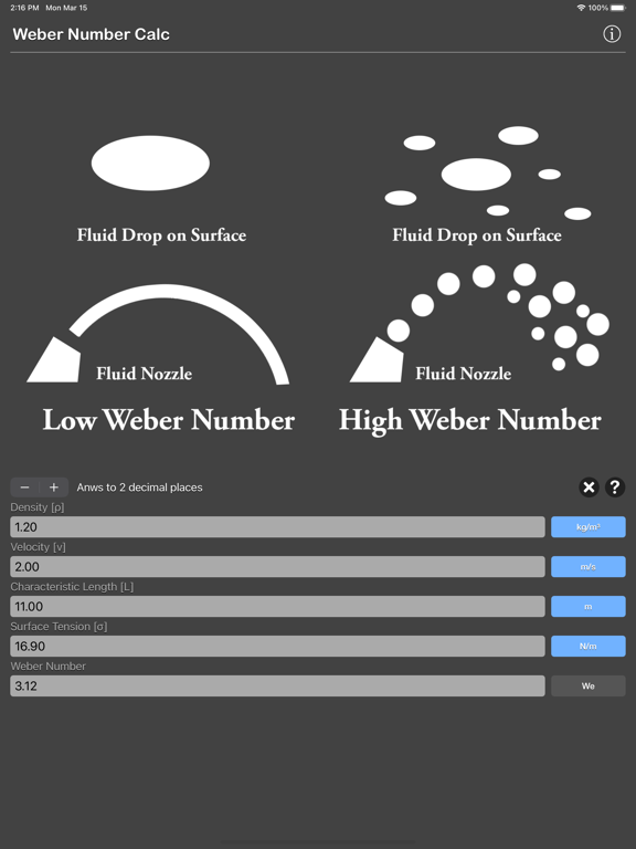 Weber_Number_Calculator iPadOS App Screenshot 9