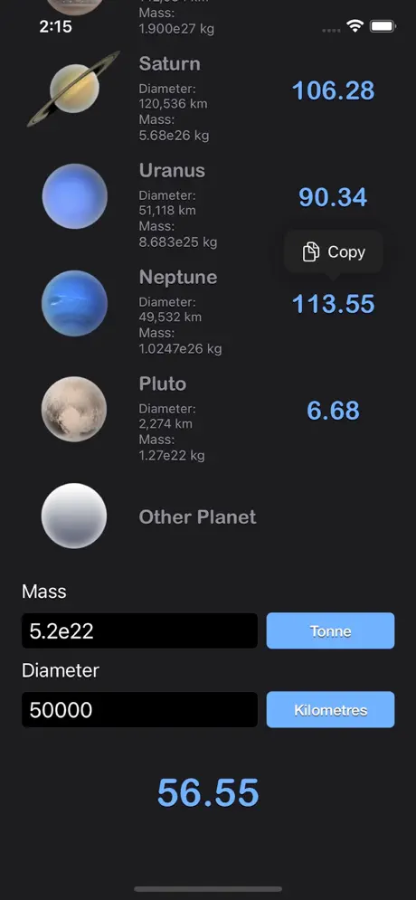 Weight_on_Other_Planets_Conv iOS App Screenshot 2