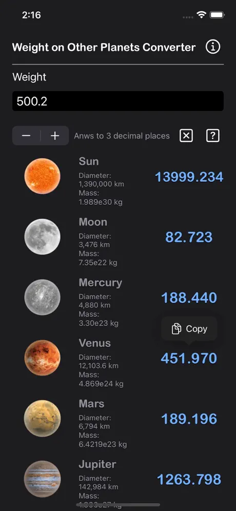Weight_on_Other_Planets_Conv iOS App Screenshot 4