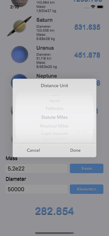 Weight_on_Other_Planets_Conv iOS App Screenshot 6