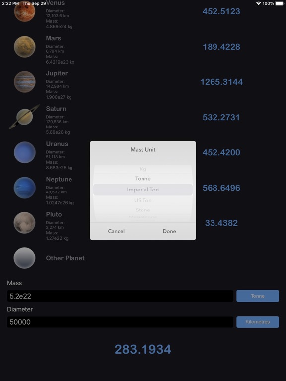 Weight_on_Other_Planets_Conv iPadOS App Screenshot 5