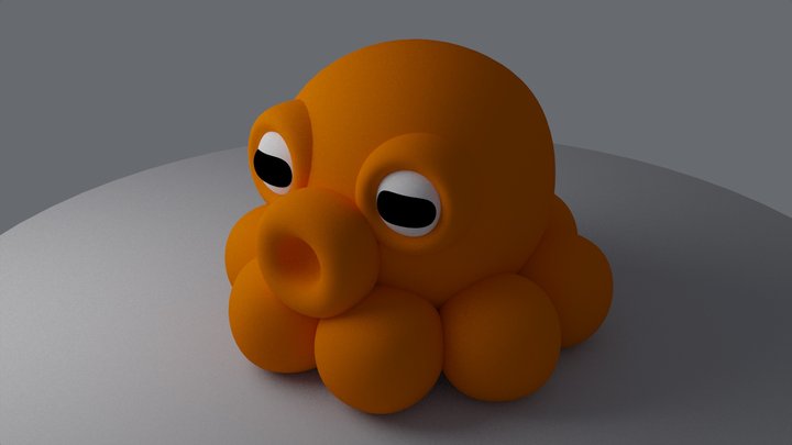 Orange octopus