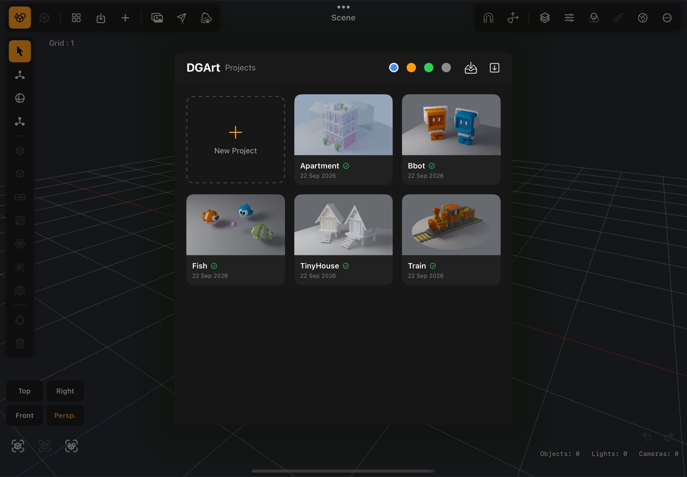 Project library in DGArt:RT