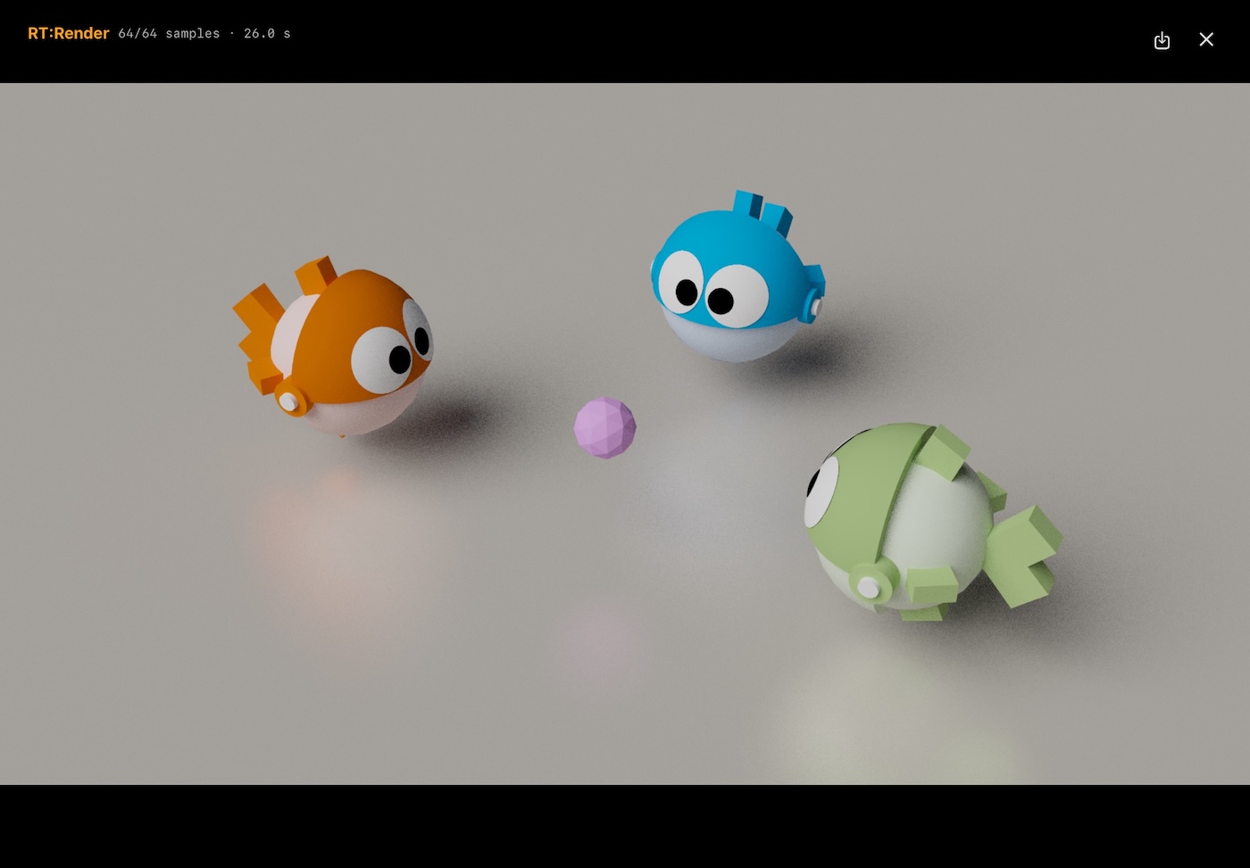 RT:Render showing 78 samples after 10.2 seconds on two stilt houses