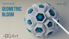 Quick Model and Render Geometric Bloom