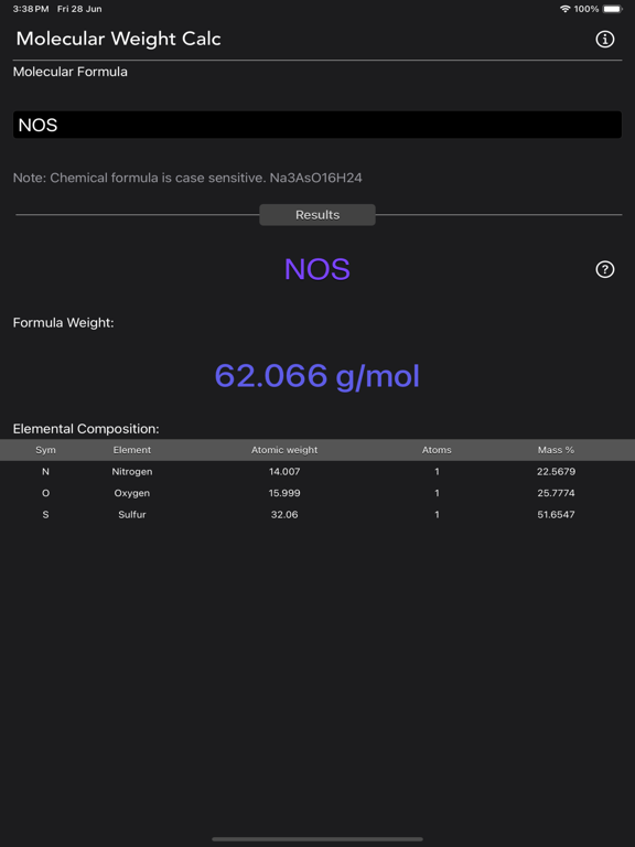 Molecular_Weight_Calculator iPadOS App Screenshot 6