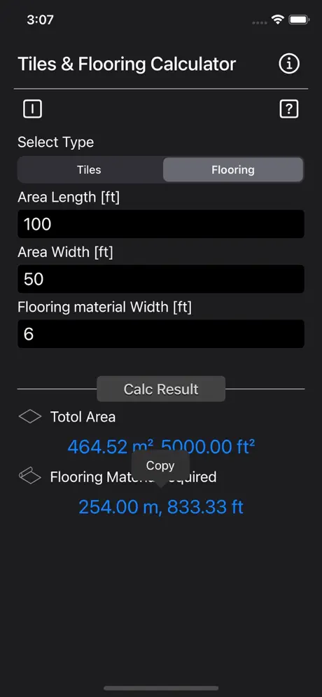 Tiles_and_Flooring_Calculator iOS App Screenshot 4