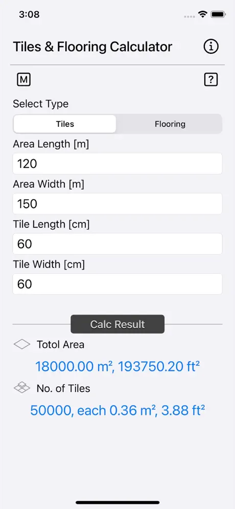 Tiles_and_Flooring_Calculator iOS App Screenshot 6