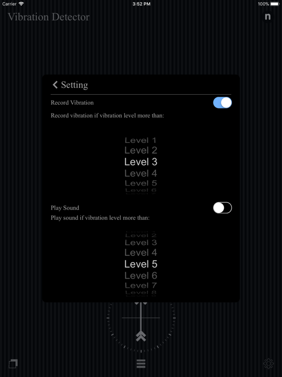 Vibration_Detector iPadOS App Screenshot 4